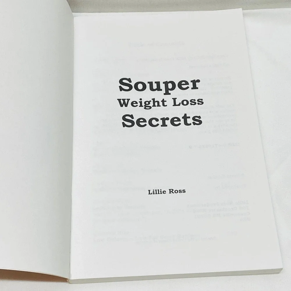 Souper Weight‎ Loss Secrets Lillie Ross 0971988579 Paperback Recipe Book New